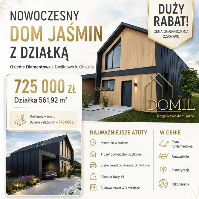 Ekstra klimatyczny dom na sprzedaż Gniezno. Kup już dziś!