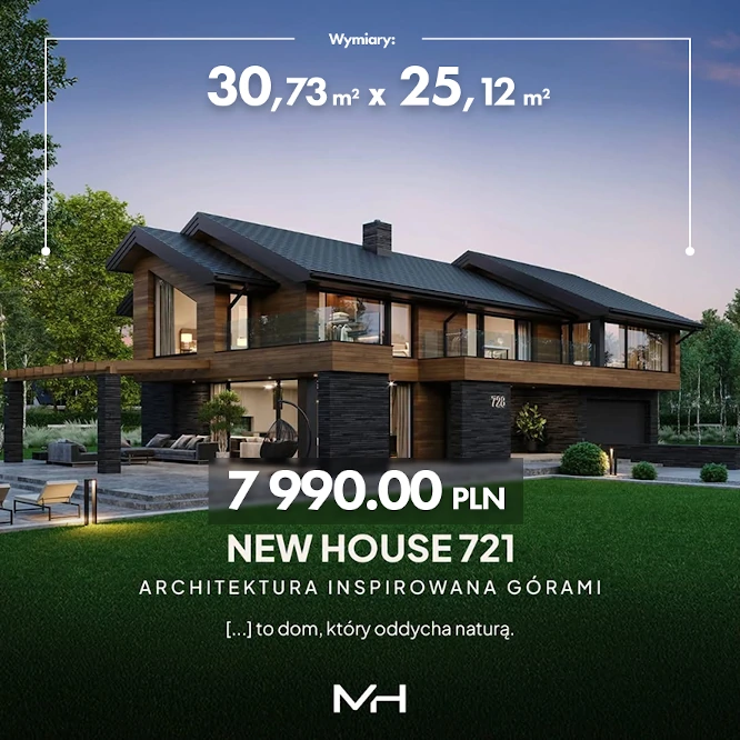 Atrakcyjne projekty domów na styl górski Modern House. Kup już dziś!